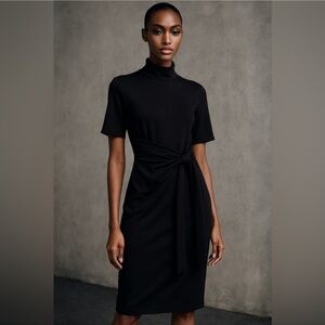 Gracia Elegant Black Long Sleeve Dress
